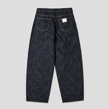 Dove raw fabric balloon wide pants