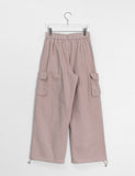 Naomin Banding Star Rivet Parachute Wide Cargo Pants