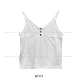 Pony Wood Button Loose Fit Sleeveless