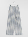 Milbo Stripe Banding Wide Pants