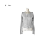 Tessie See-through Ribbed Round Cardigan