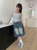 Hetty Side Pintuck Snap Bermuda Pants