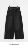Lunen Washing Wide Denim Pants