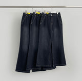 Loose Wide Bootcut Fit Banding Span Denim Pants