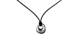 Hate Leather Silver Pendant Necklace