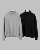 Turtleneck brushed sweatshirt