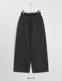 [unisex] Temoni Banding Cut Pigment Wide Pants