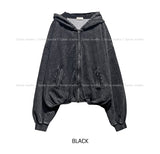 Detro Denim Track Hood Zip-Up