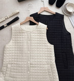 Lovell Quilting Padding Vest One Piece (Belt set)