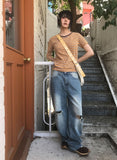 POMPY STRIPE HALF T