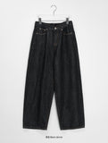Lilgo Non-Fade Raw Denim Adjust Wide Pants