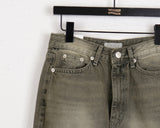 Dockin Vintage Washing Gray Long Bootcut Denim Pants