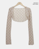Quto See-through Bolero Cardigan