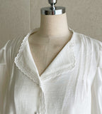 Lupine Lace Pin Tuck Puff Blouse