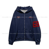 Roho Numbering Patch Overfit Hooded Zip-Up