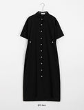 Dakono Collar Pocket Button Long One Piece