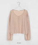 Qunita Summer Puff Round Overfit Cardigan