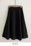 Lena Wool Brushed Banding Flare Skirt