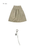 Mote Keyring Fold Shirred Cotton Long Skirt