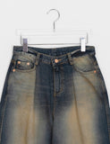 Felint Washing Incision Balloon Denim Pants