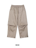 Heavy Double Knee Pintuck Wide String Pants