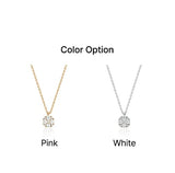 Essence Silver Moissanite Floria Necklace