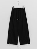 The Boom Snap Button Cotton Banding Wide Pants