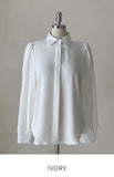 [Planning] Marinell Hidden Button Puff Shirt Blouse