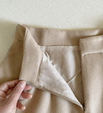 Roti Wool Pocket Slit Flare Skirt