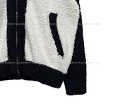 Daven color matching collar knit zip-up