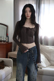 Baby deep neck crop tee