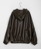 [unisex] Nonko Hood Leather Over Jumper