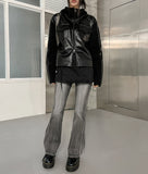 Pale brush bootcut denim pants