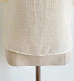 Elvi See-through Layered Half-Neck Blouse