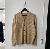 Cashmere ribbed cardigan