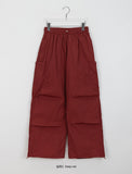 Kikiko nylon banding string parachute cargo pants