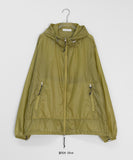 [unisex] Welkani Check Glossy Two Way Wind Jumper
