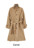 Aren Wool Raglan Belted Long Coat