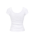 [mnem] ME Scoop Neck Baby Tee