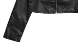 Ahu Biker Leather Crop Jacket