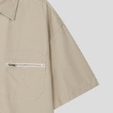 Loib Pig Zipper Short Sleeve Shirt