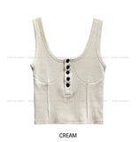 Windy Bret Button Ribbed Sleeveless