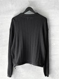 Herringbone punching two-way knit zip-up