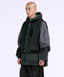 Fourfold Nylon Mixed Bomber Vest