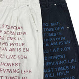 Karud lettering cotton pants