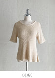 Lorella Hachi Flared Short Sleeve Knit