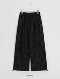 [BAONHAUS] Linfus Flower Corduroy Banding Balloon Wide Pants