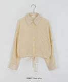 Jute Summer String Pocket Crop Shirt