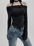 Runnel Muffler Off Shoulder Tee