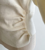 Nemad Gaori Button Shirring Turtleneck Knit